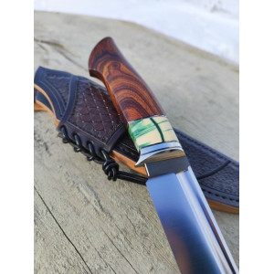 ЗЕЛЕНА КРАПЛЯ авторський ніж ручної роботи майстра MV Knify, N690, 63 HRC, купити замовити в Україні. Photo 3